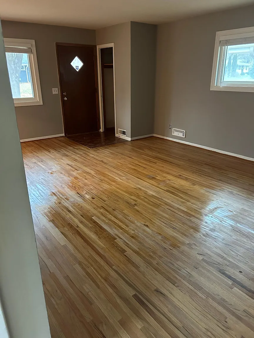 Welcoming interior entry with hardwood floors