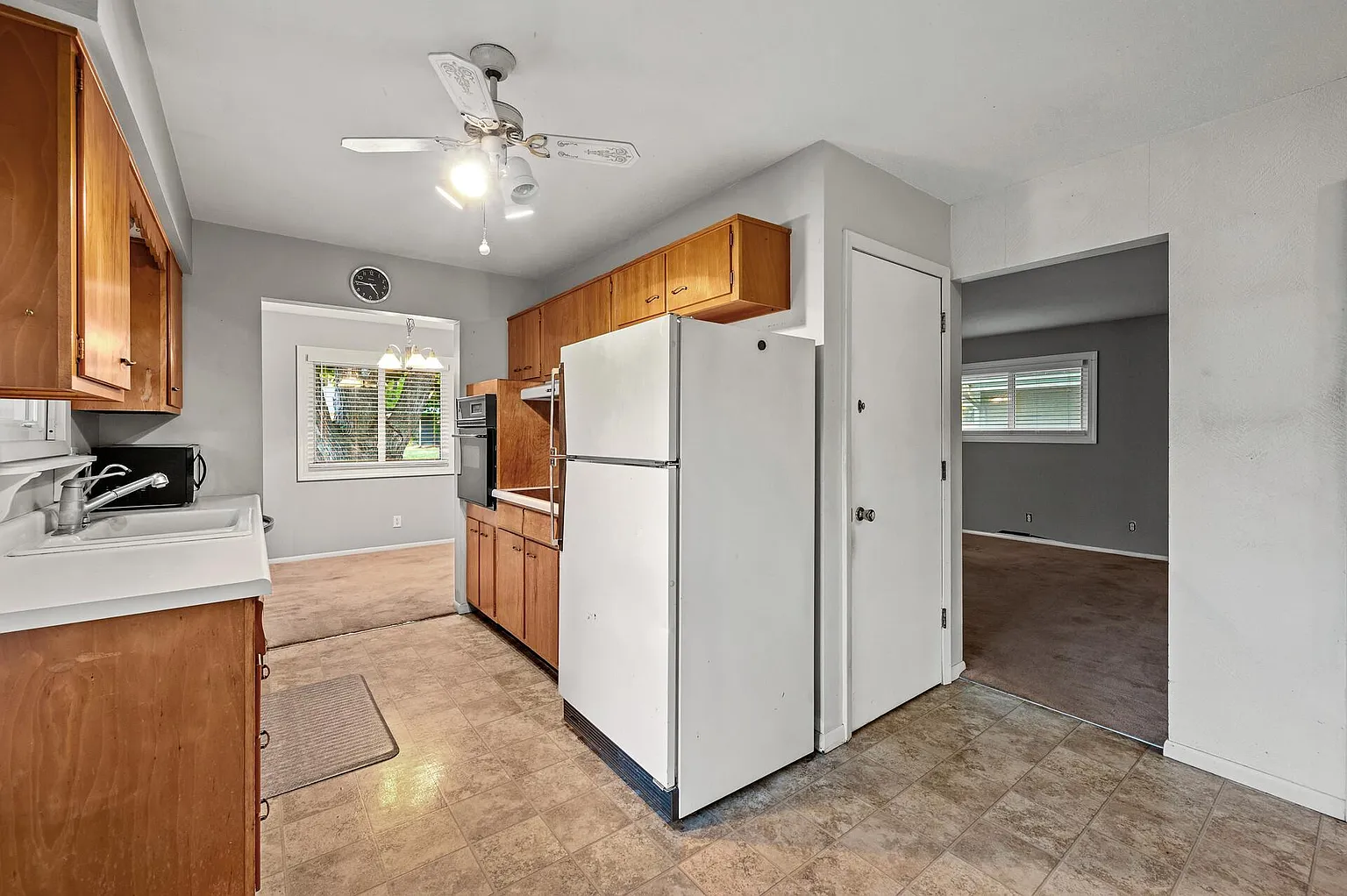 Kitchen and adjoining dining area